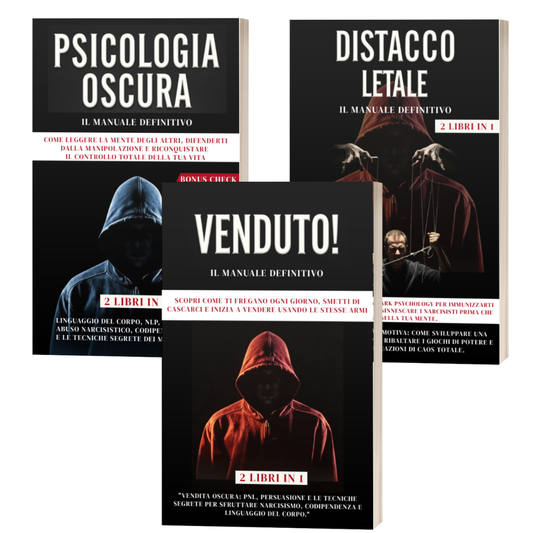 (BUNDLE 3 IN 1) PSICOLOGIA OSCURA+DISTACCO LETALE+VENDUTO